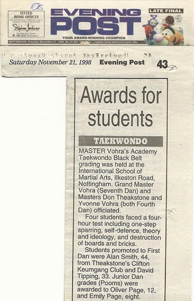 Evening post Nov 1998 - 1